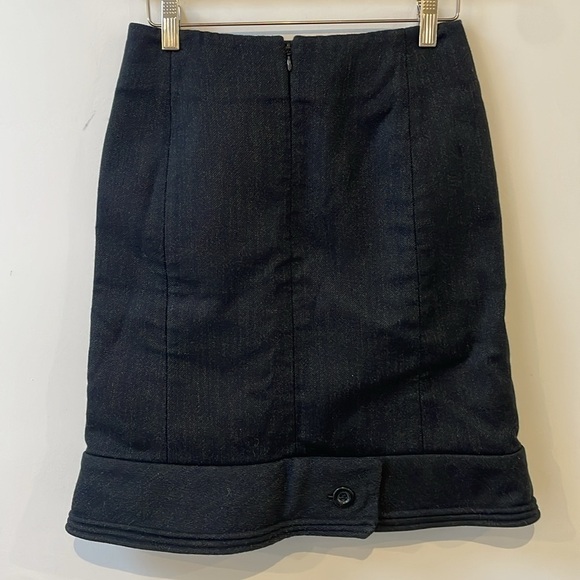 Marni wool skirt XS (38) short peplum dark gray zipper Italian high waisted - Picture 8 of 12